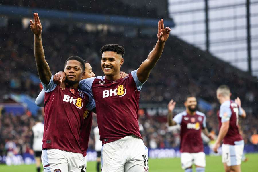 Ollie Watkins (R) scored again for Villa