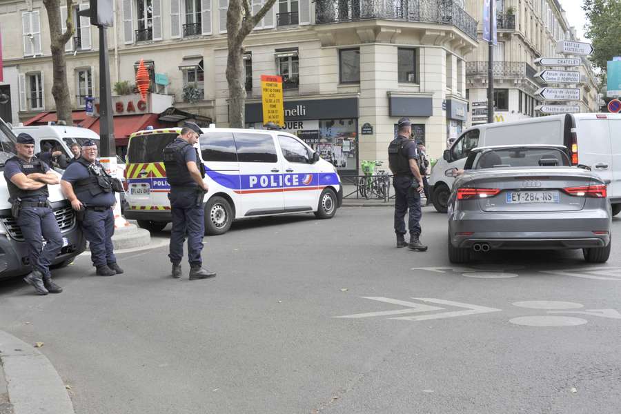 La policía francesa en París