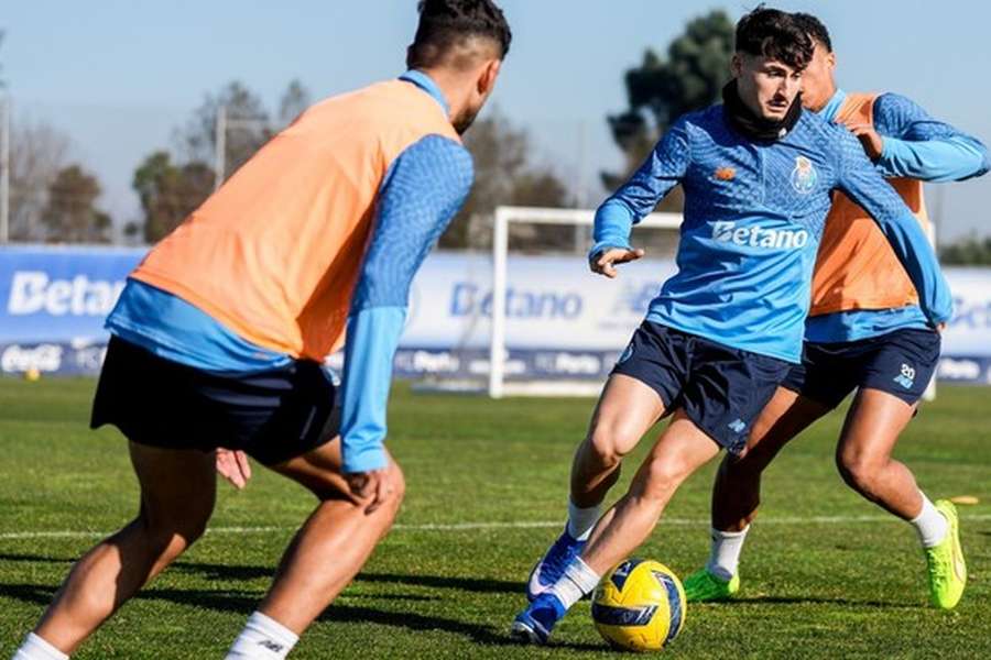 Borja Sainz no treino do FC Porto