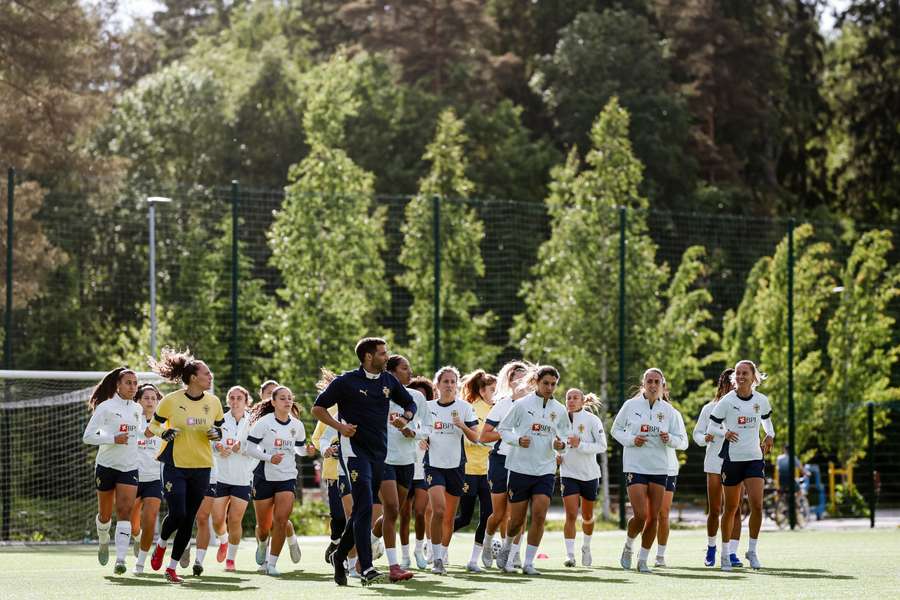Treino da seleção nacional feminina