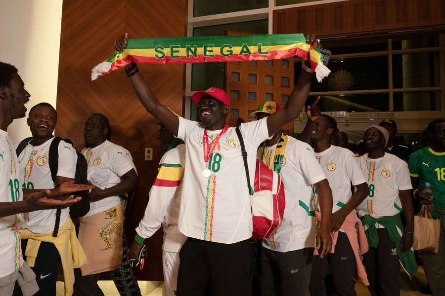 Les supporters de retour au Sénégal. Les supporters de retour au Sénégal.