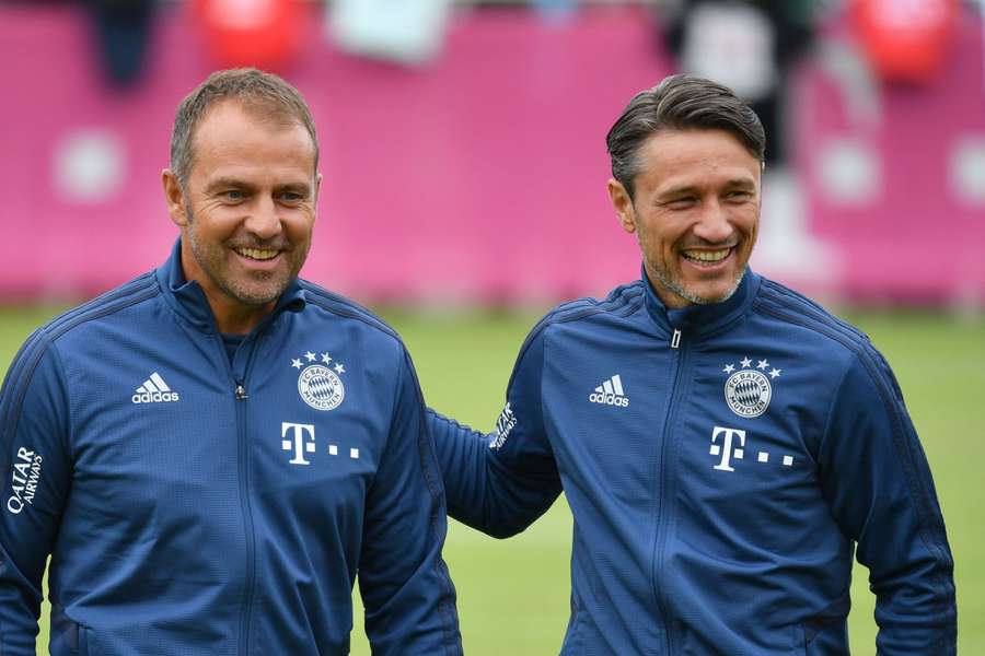 Flick (esq.) e Kovac nos tempos de Bayern