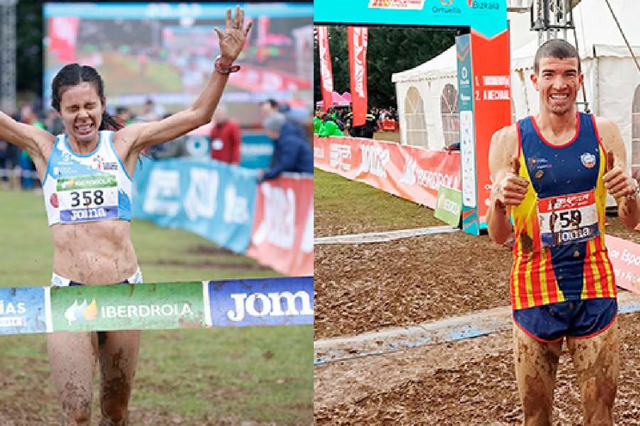 Adel Mechaal y Joselyn Brea, campeones de España de campo a través