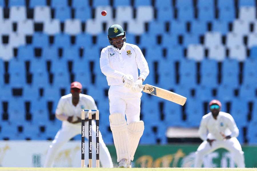 South Africa's Senuran Muthusamy in action