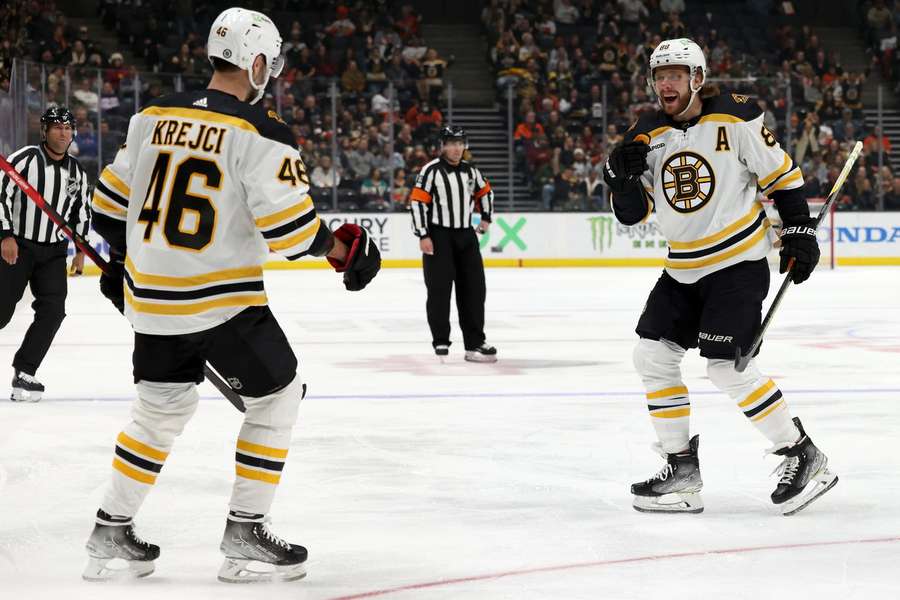 Češi z Bostonu řádili v NHL: Pastrňák nasázel hattrick, Krejčí se Zachou nezůstali pozadu