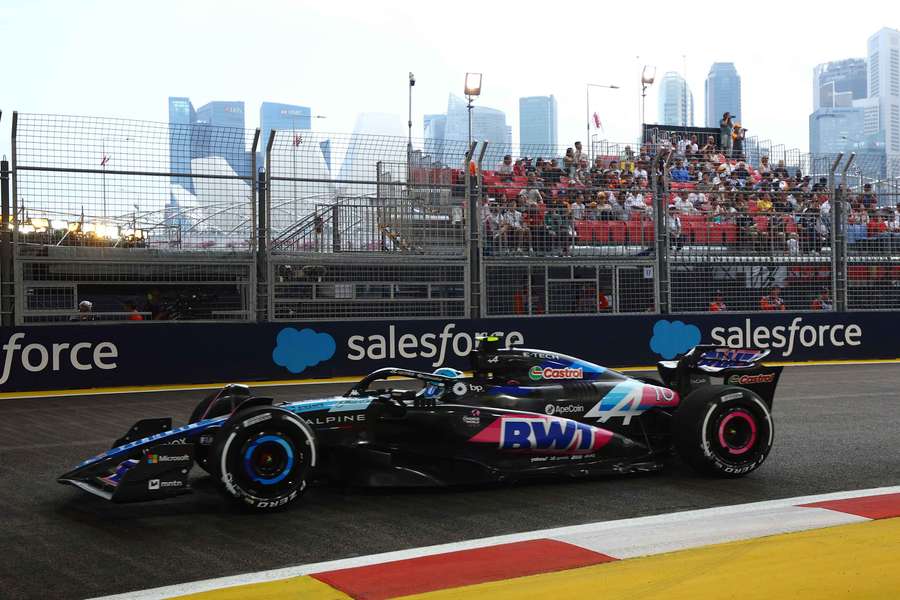 Alpine's Pierre Gasly in action