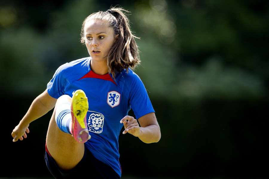 Lieke Martens tijdens de training 