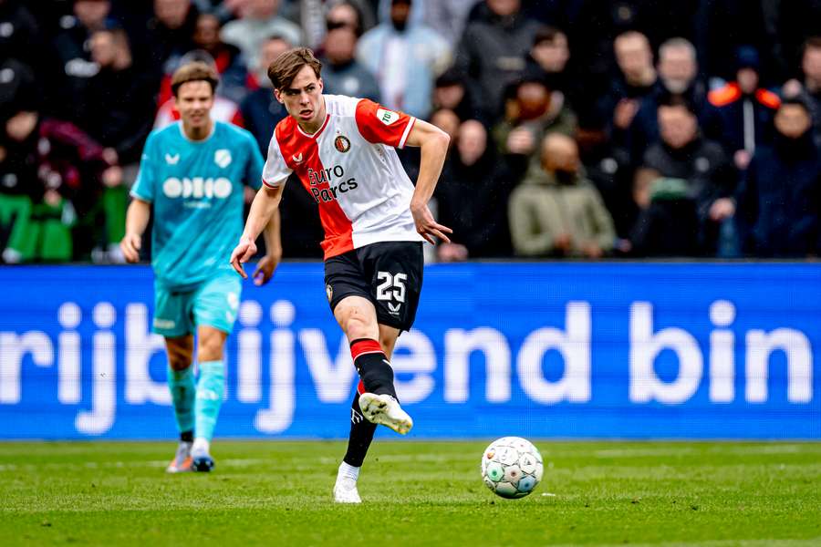 Leo Sauer in een competitieduel tegen FC Utrecht