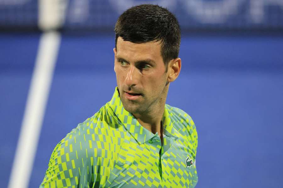 Novak Djokovic beim verlorenen Halbfinale gegen Medvedev