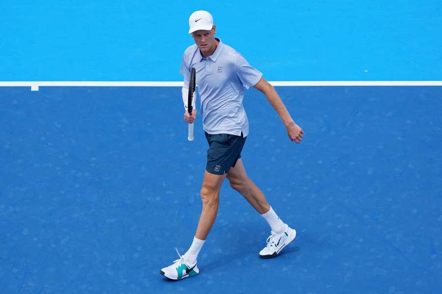 Jannik Sinner, durante su partido contra Daniel Galán