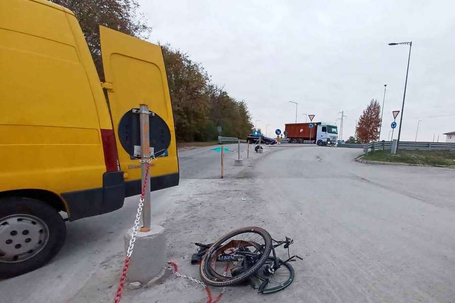 Así quedó la bicicleta de Rebellin.