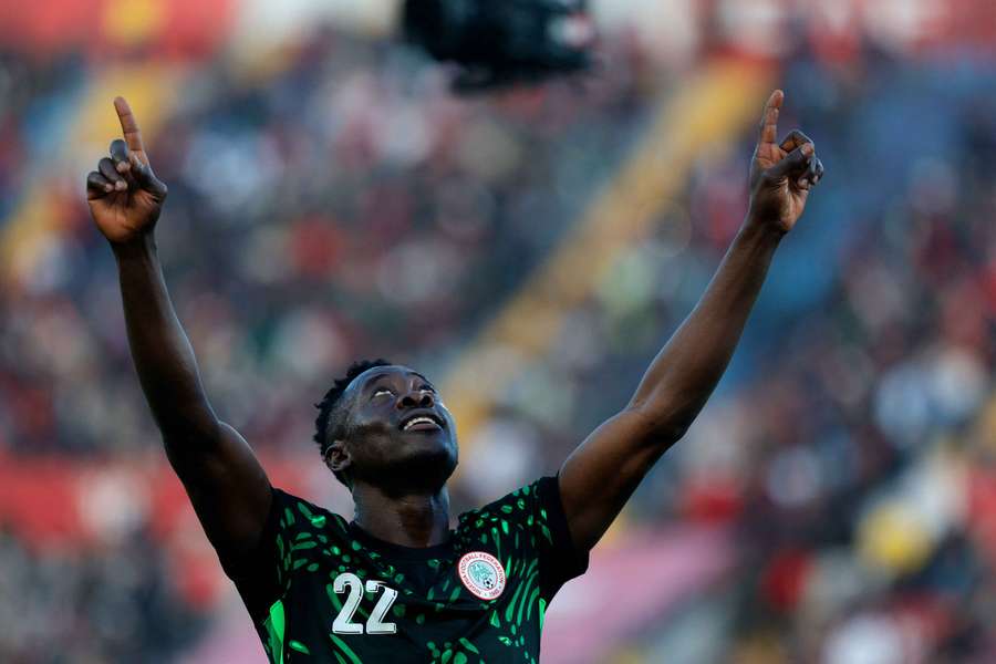 Akor Adams della Nigeria durante la partita