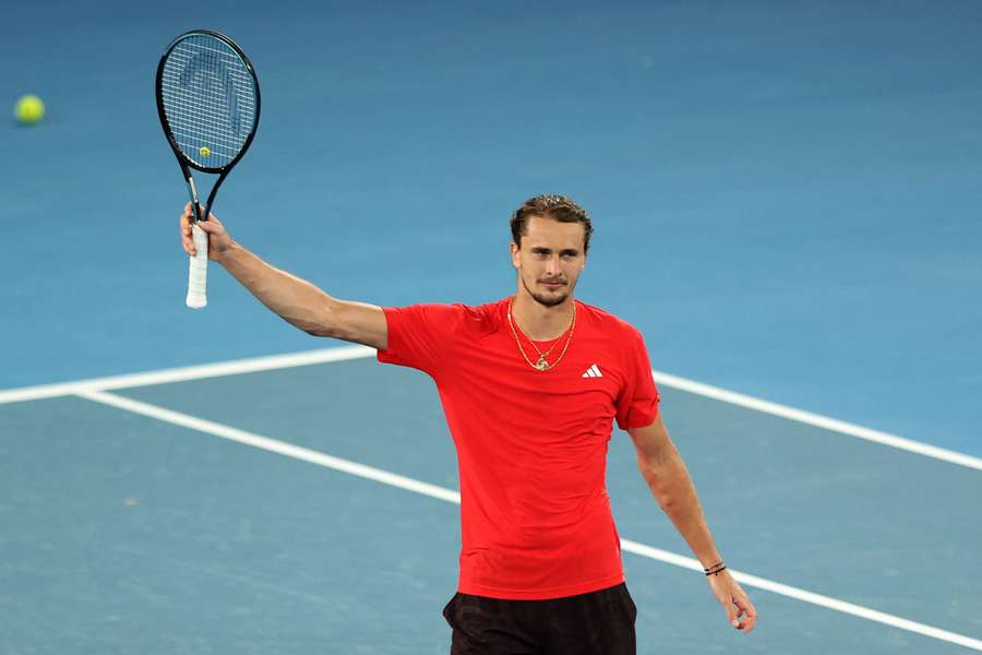 Zverev celebra su victoria en primera ronda