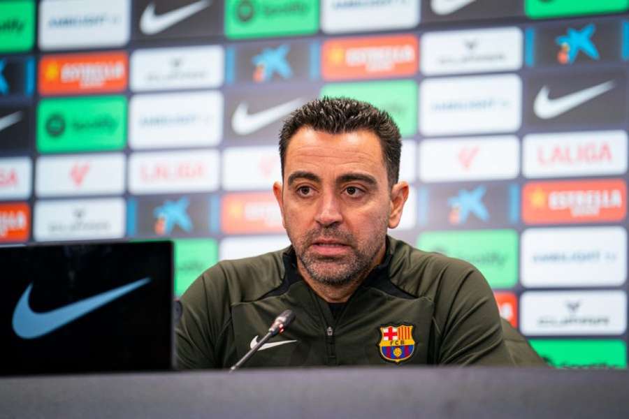 Xavi, en rueda de prensa