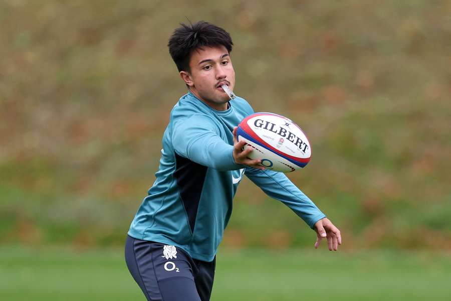 England's Marcus Smith in training at Pennyhill Park this week.