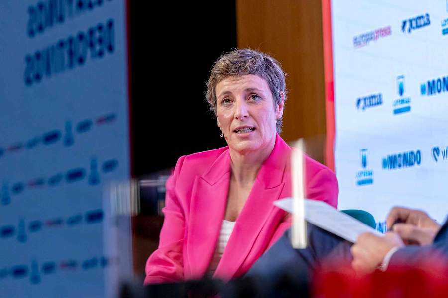 Elisa Aguilar, durante la entrevista