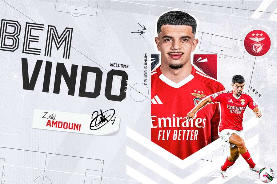 Zeki Amdouni oficializado pelo Benfica