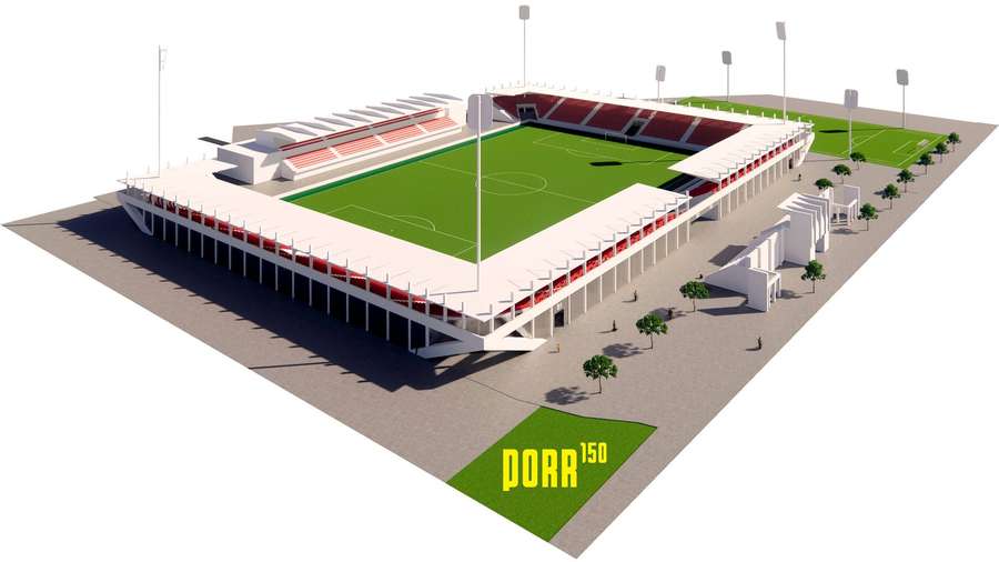 Takto by měl stadion Pardubic vypadat po dostavbě.