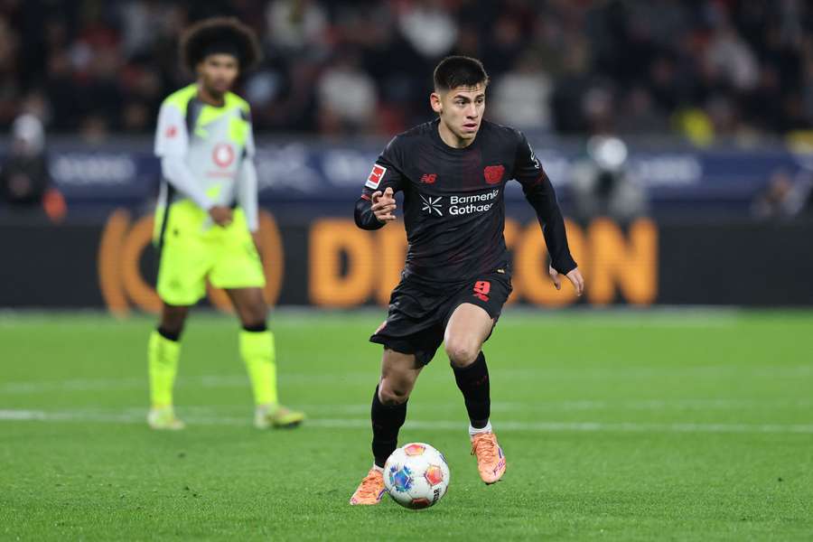 Echeverri, con el Leverkusen