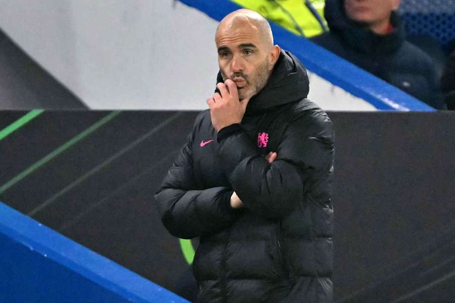 Italian head coach Enzo Maresca reacts during the match between Chelsea and FC Noah