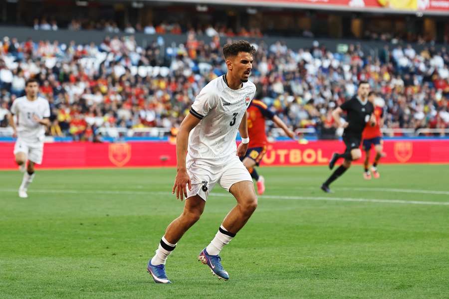 Hussein Ali in action for Iraq