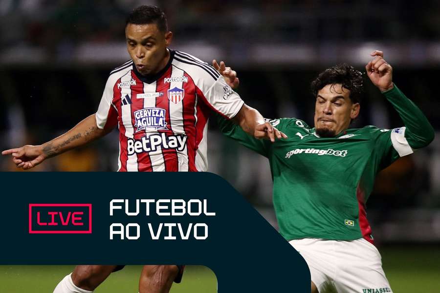 Gustavo Gómez e Luis Muriel em Palmeiras x Junior Barranquilla, pela Libertadores Gustavo Gómez e Luis Muriel em Palmeiras x Junior Barranquilla, pela Libertadores