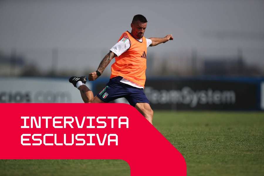 Christian Maggio in allenamento con l'Under 21