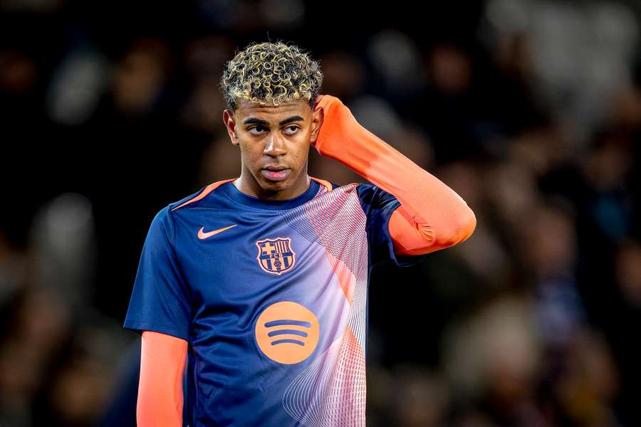 Lamine Yamal avec le Barça. Lamine Yamal avec le Barça.