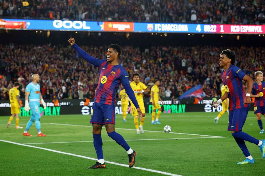 Rashford celebra un gol Rashford celebra un gol