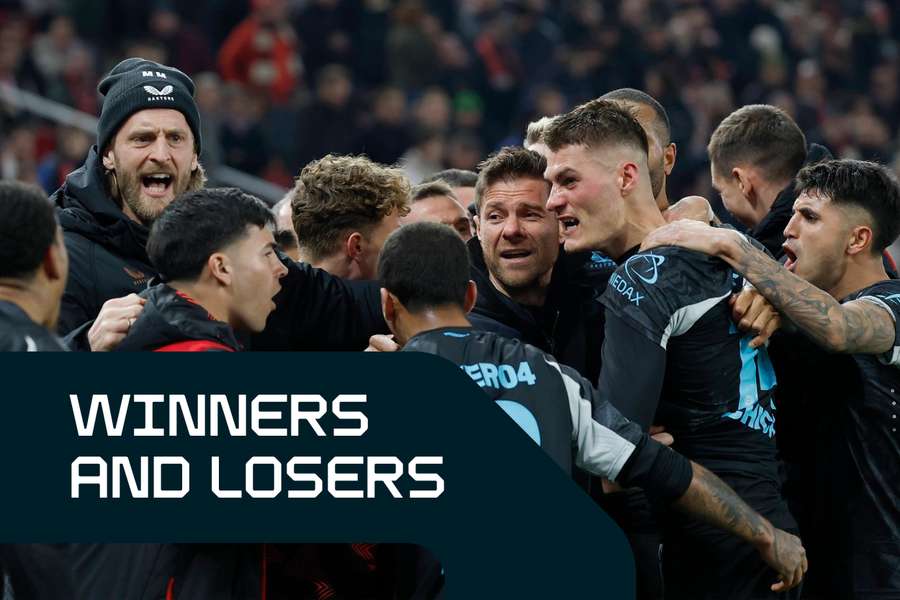 Les joueurs de Leverkusen célébrant leur victoire remarquable.
