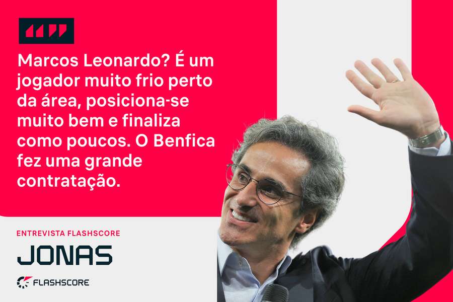 Jonas e a análise a Marcos Leonardo, reforço do Benfica
