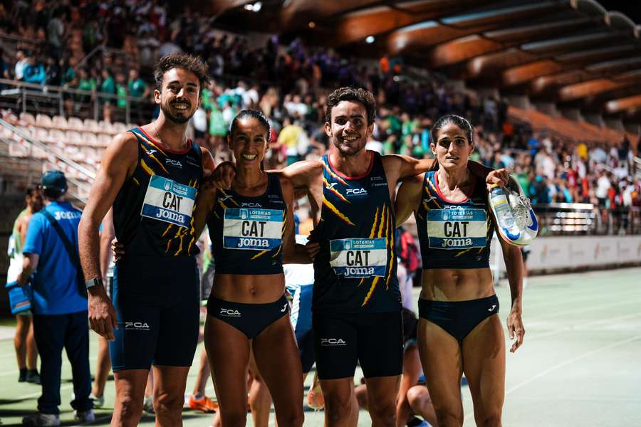 El relevo 4x400 mixto de Cataluña