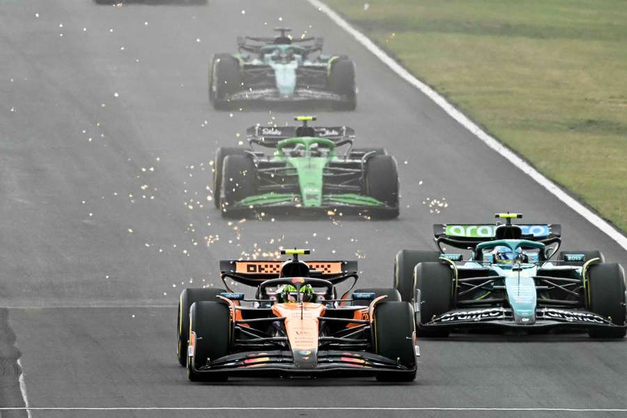 Lando Norris y Fernando Alonso