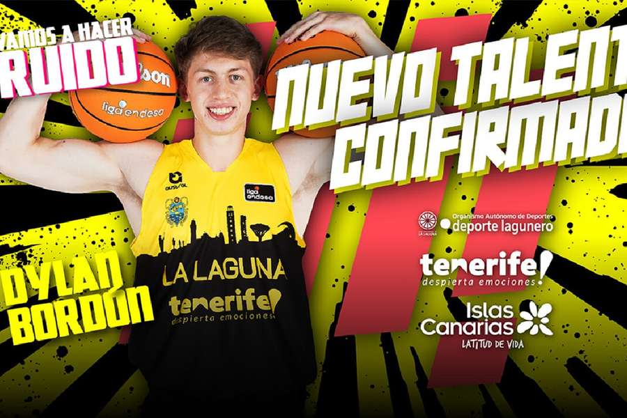 Dylan Bordón, nuevo jugador del Tenerife