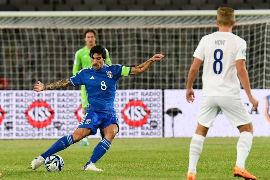 Sandro Tonali pendant l'Euro Espoirs