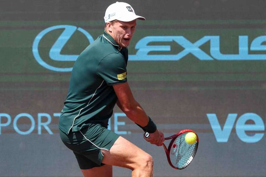 Jenson Brooksby during the US Men's Clay Court Championships in Houston.