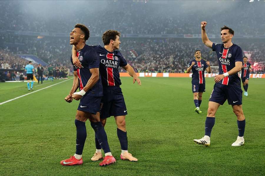 Désiré Doué célébrant son but face à l'Inter Milan, le 31 mai 2025.