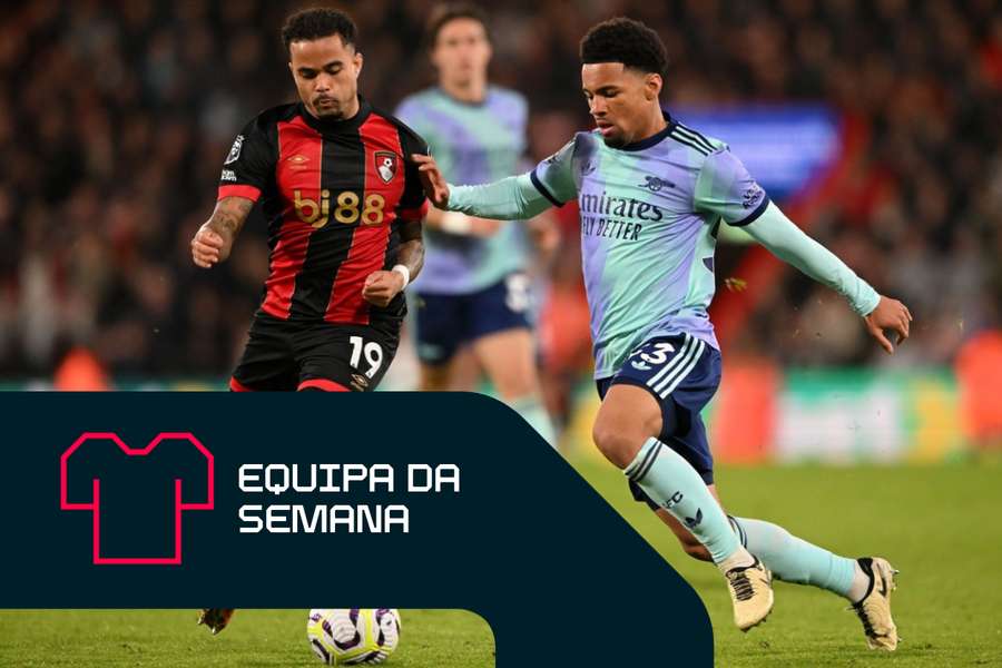 Justin Kluivert, do Bournemouth, contra o Arsenal