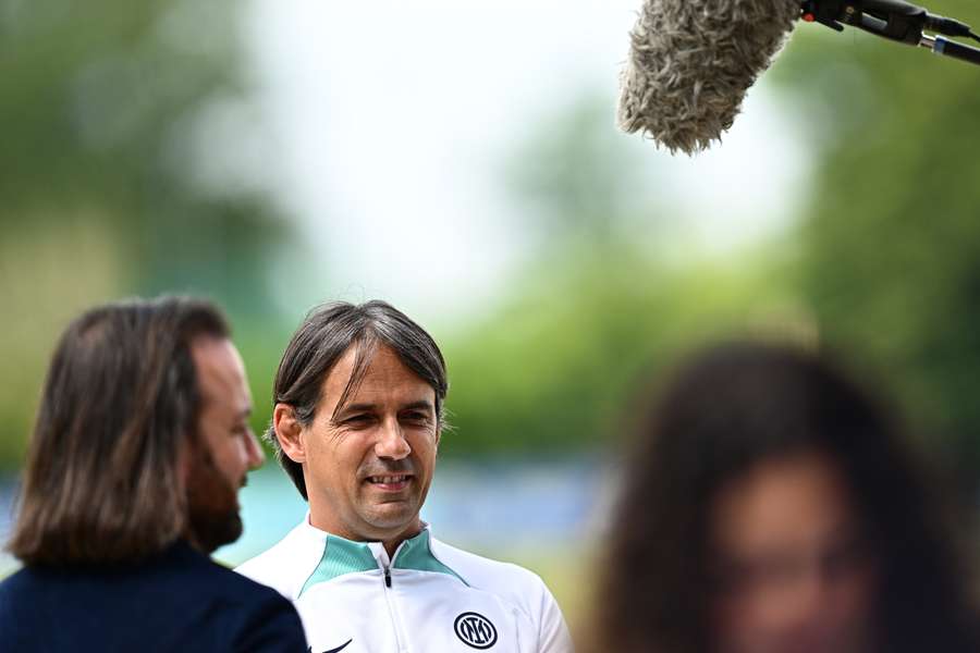 Simone Inzaghi sprak maandagmiddag met de pers