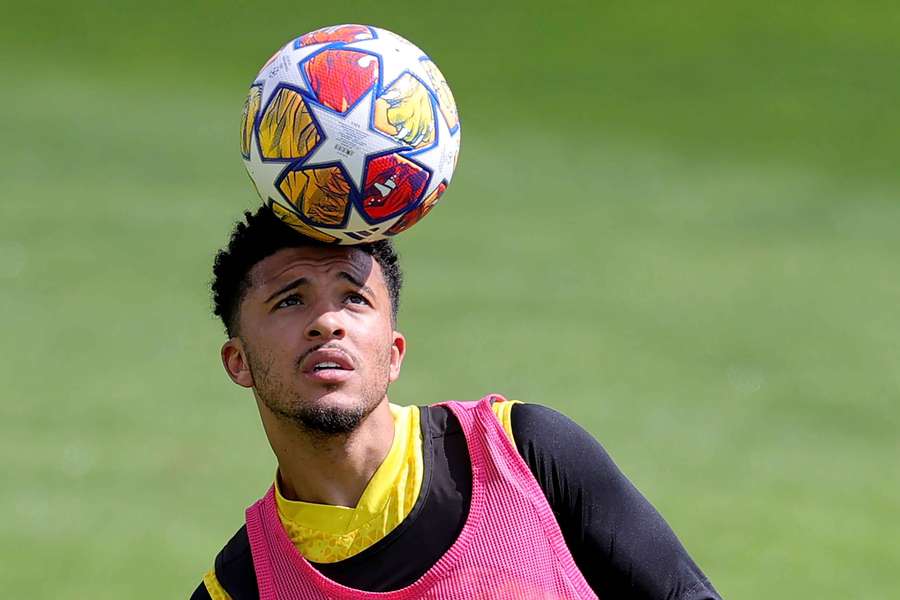 Sancho op de training bij Dortmund