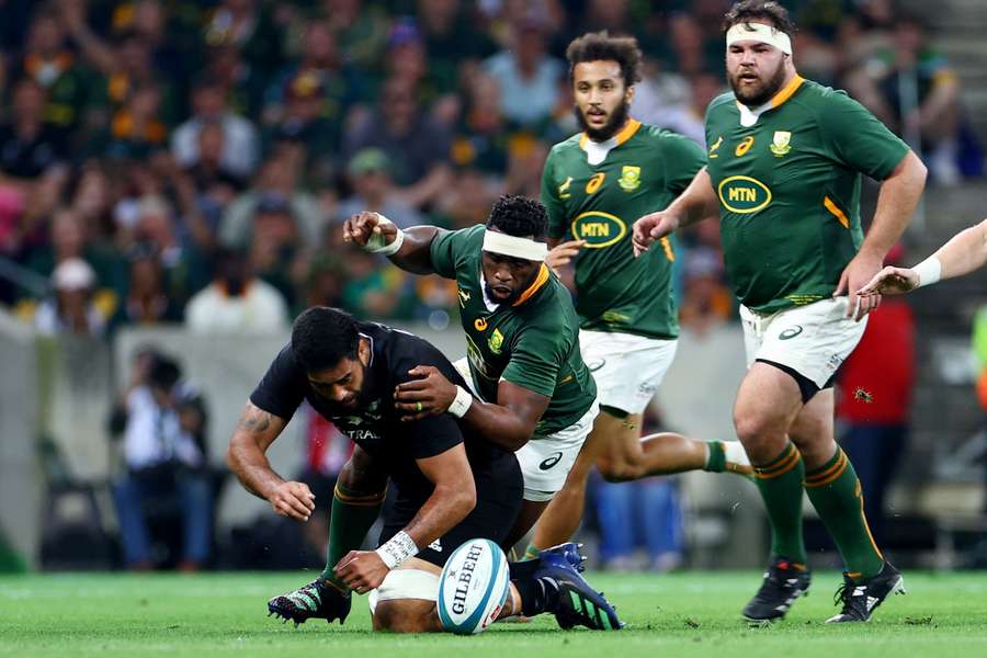 Akira Ioane in action against South Africa