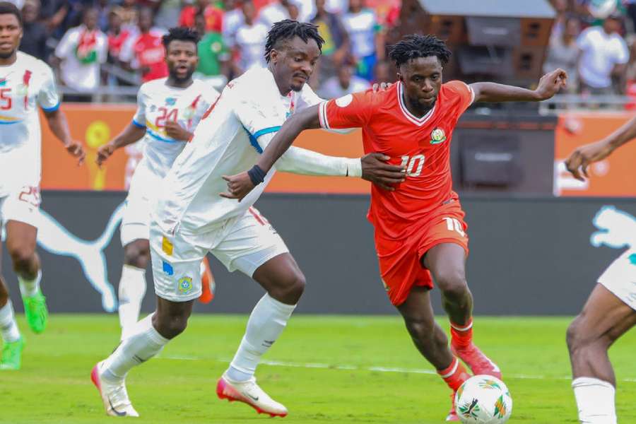 Kenya midfielder Austin Odhiambo scored against DR Congo