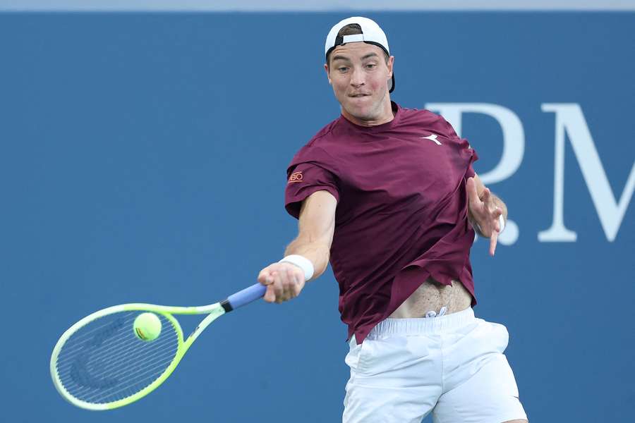 Jan-Lennard Struff bei seinem Sieg über Holger Rune.