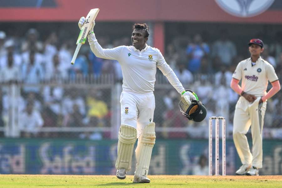 Senuran Muthusamy scored his maiden test century against India on Sunday