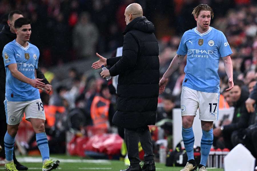 De Bruyne não gostou da substituição de Guardiola