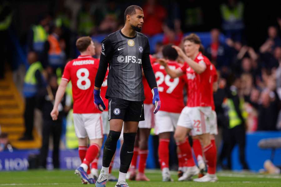 Nottingham Forest's Taiwo Awoniyi scores their third goal 