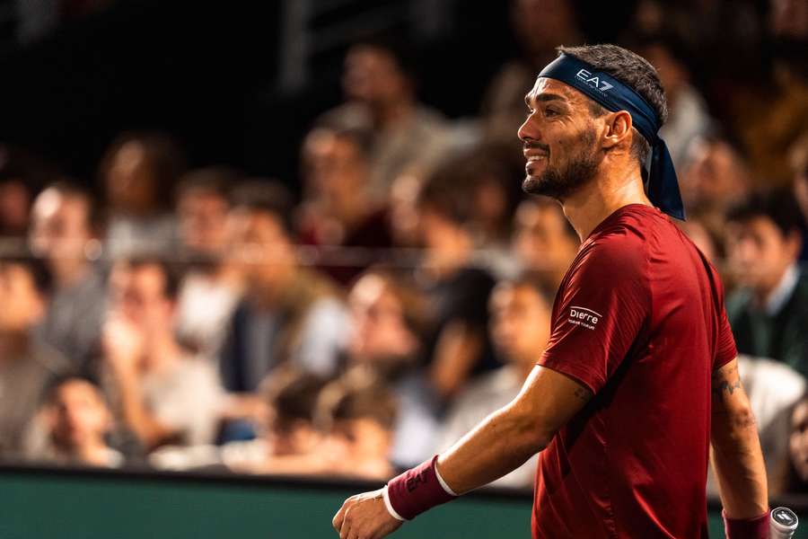 Fabio Fognini w akcji w Paryżu