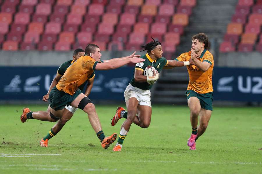 Xavier Rubens (right) playing for Australia at an Under-20 Rugby Championship match in South Africa. Xavier Rubens (right) playing for Australia at an Under-20 Rugby Championship match in South Africa.