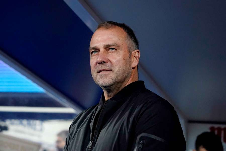 Barcelona coach Hansi Flick before the match against Leganes