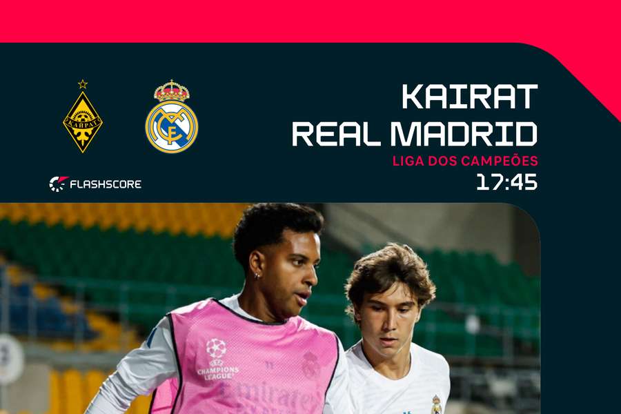 Rodrygo e Gonzalo García podem fazer parte do ataque do Real Madrid